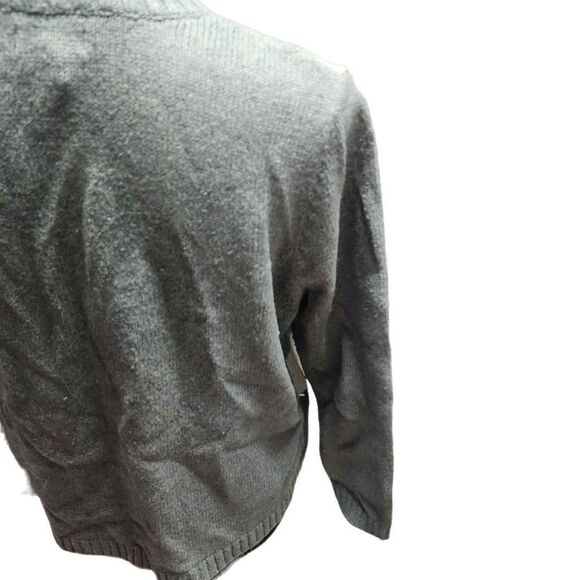 Croft and Barrow Petite Large Green Christmas Zip Up Sweater - Picture 10 of 13